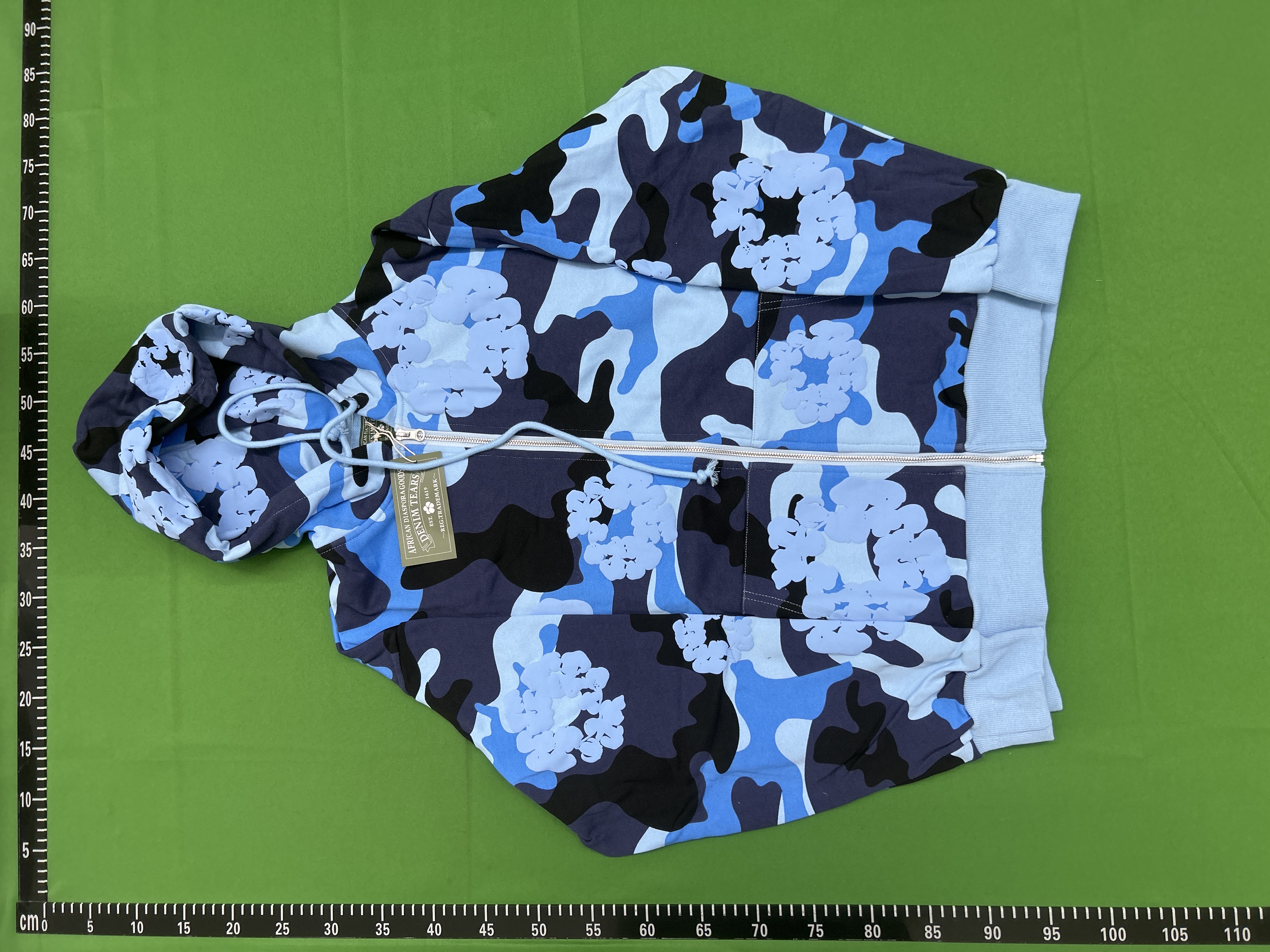 Denim Tears The Cotton  Wreath Zip Sweatshirt Blue Camo