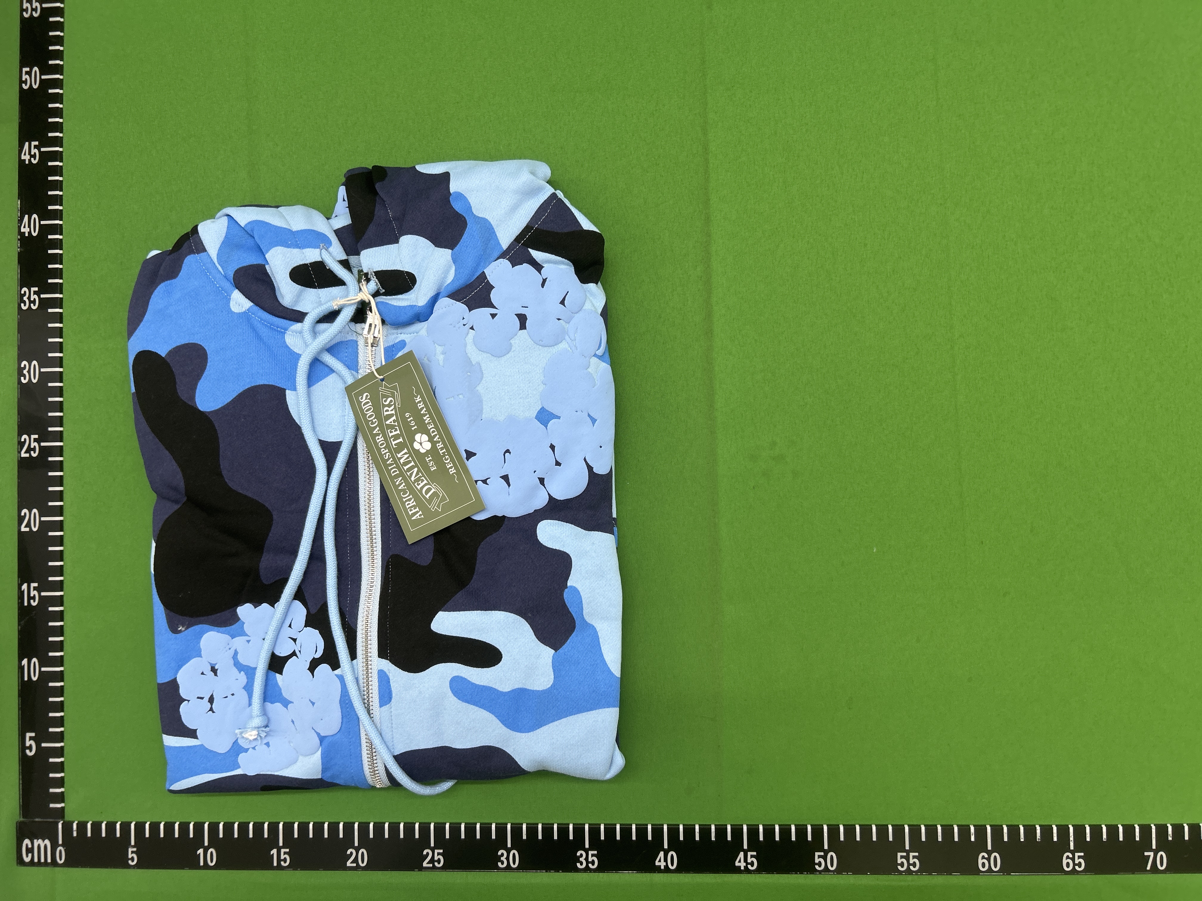Denim Tears The Cotton  Wreath Zip Sweatshirt Blue Camo
