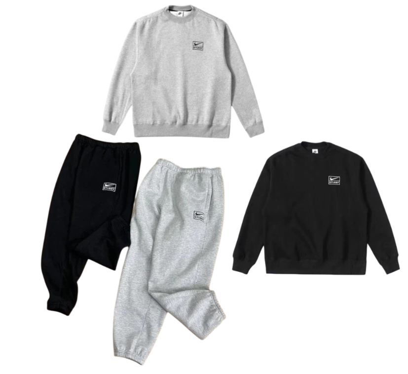 Stussy X Nike fleece tracksuit