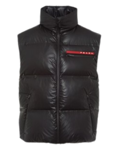 Prada Re-Nylon Linea Rossa Down Puffer Vest